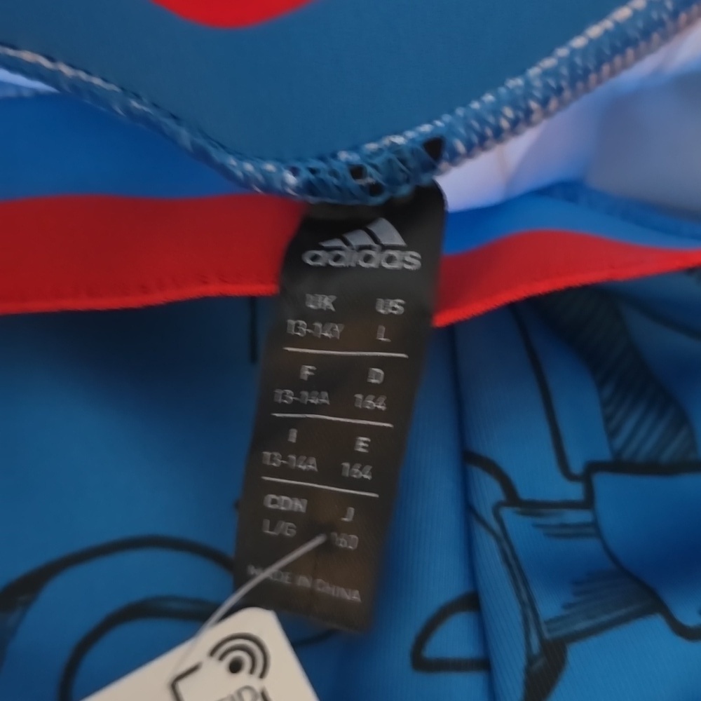 NWT Adidas x Lego® Tech Pack Tights Kids', Blue, Size L - Picture 7 of 13